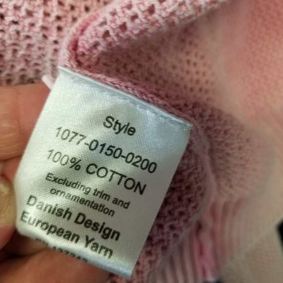 Piece of Blue Scandi Cottagecore pink swan Bomber sweater Danish Denmark - Picture 15 of 15